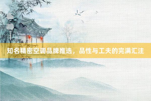 知名精密空调品牌推选，品性与工夫的完满汇注