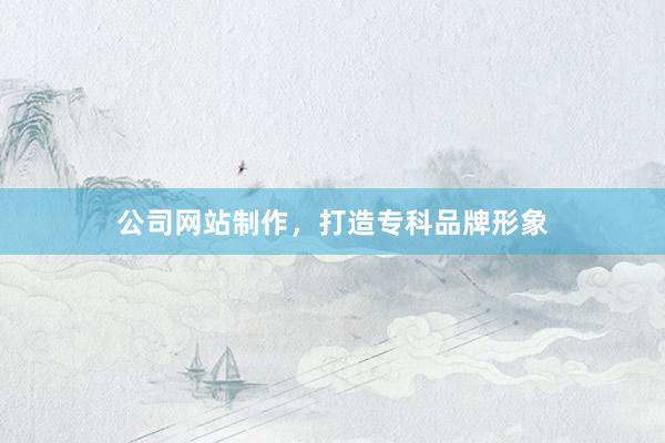 公司网站制作，打造专科品牌形象